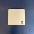 Glasuntersetzer aus Aluminium – Gold eloxiert, 6er-Set
