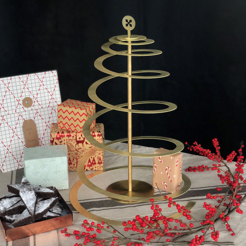 Spiralbaum aus Messing – dekorativer Weihnachtsbaum